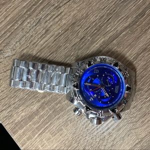 Termite Silver Blue Face Watch